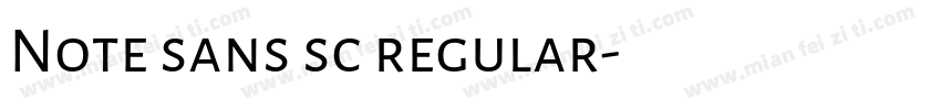 Note sans sc regular字体转换